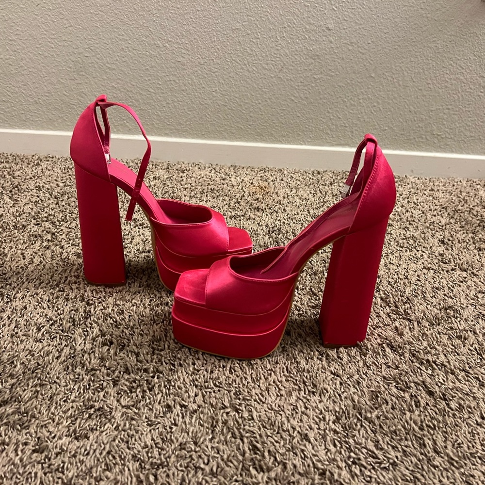 Pink Platform Heels - Picture 2 of 3